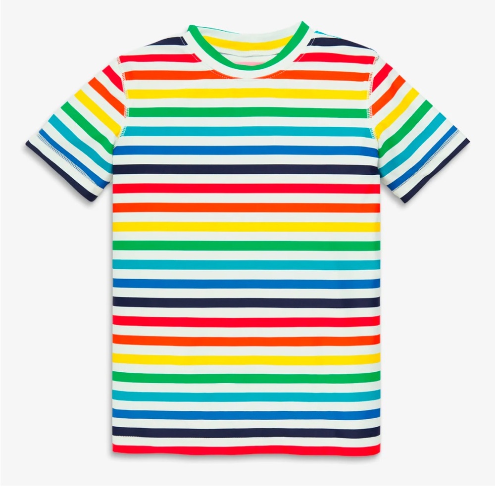 Primary Rainbow Swim Top Rash Guard